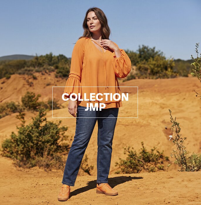 CRISLA 8603, orangefarbene Damenbluse aus der JMP Kollektion