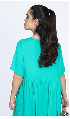 Robe longue unie de style bohéme