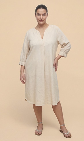 ROPLO Leinenkleid