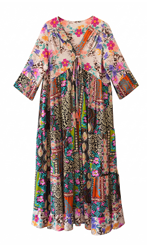 CAMIO Patchwork-Print Kleid