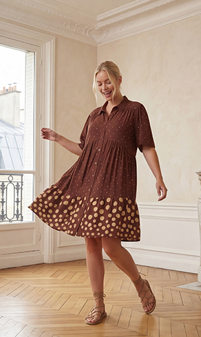 Robe à pois — Vue face