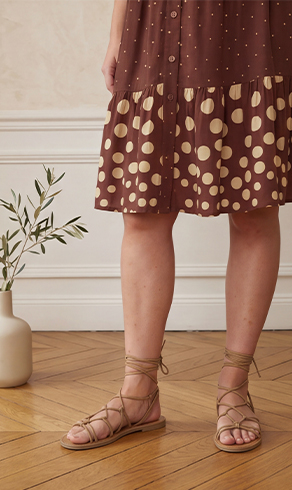 Robe à pois — Détail jupe