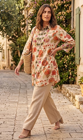 CANARI — Haut fleuri Jardin Bohème, soldes été