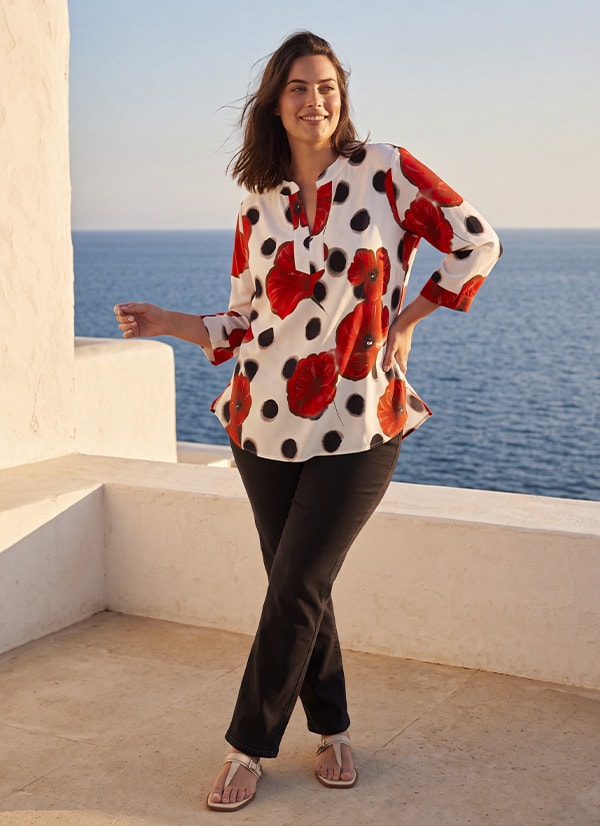 TALAIS — White Coquelicot Blouse, summer sale — Jean Marc Philippe