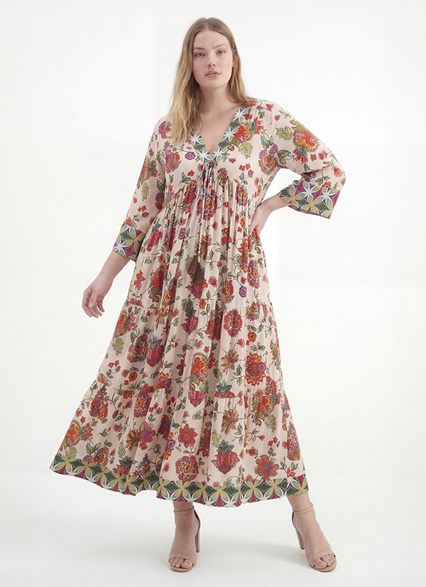 REZA — Long Jardin Bohème floral printed dress, sale — Jean Marc Philippe