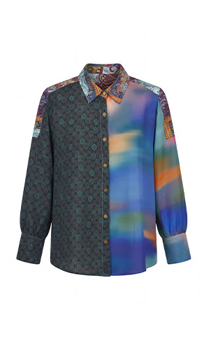 CIKORA — Bluse mit Patchwork-Print, neue Kollektion — Jean Marc Philippe