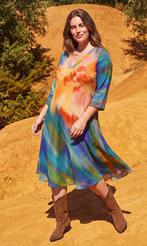 RYLONHE — Kleid mit Nordlicht-Print, neue Kollektion — Jean Marc Philippe