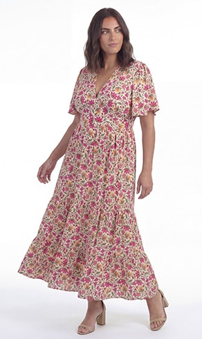 ROSMAY — Robe longue bohème imprimé fleuri, Last Chance — Jean Marc Philippe