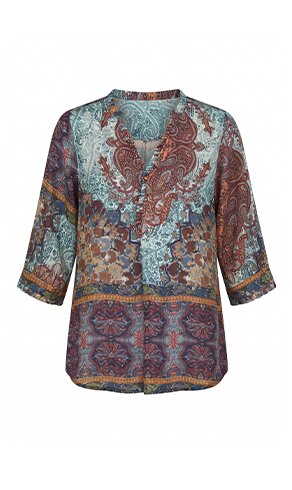 TOPILO — Printed tunic Spicy Sage, New Collection — Jean Marc Philippe