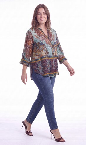 TOPILO — Printed tunic Spicy Sage, New Collection — Jean Marc Philippe