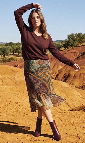 JIO — Printed skirt Spicy Sage, New Collection — Jean Marc Philippe