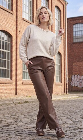 PLEYUATI — Schokoladenbraune Hose — Neue Kollektion — Jean Marc Philippe