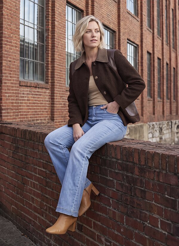 VITINA — Schokoladenbraune Jacke — Neue Kollektion — Jean Marc Philippe