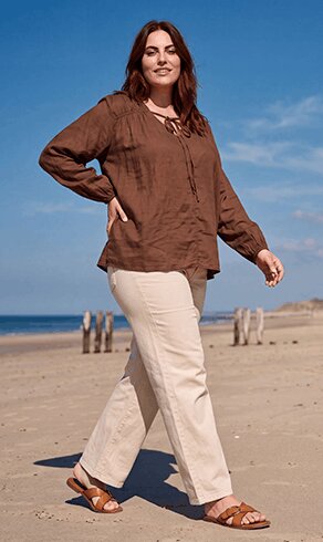 MARINA — Chocolate blouse — Last Chance — Jean Marc Philippe