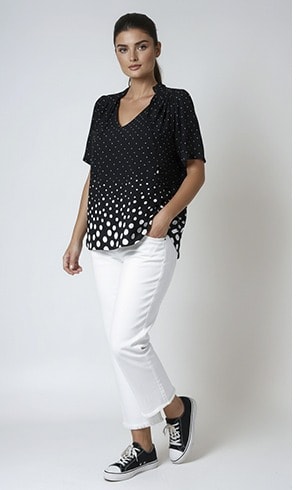 CISI — Ombre polka dot print blouse, Last Chance — Jean Marc Philippe