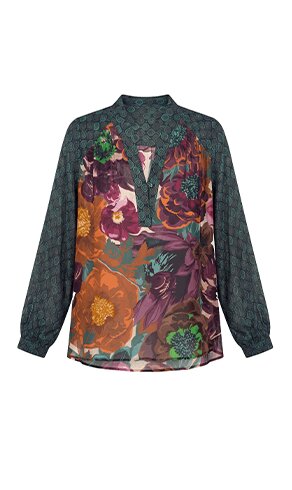 CARON — Bluse mit Patch-Bohème-Print — Neue Kollektion — Jean Marc Philippe